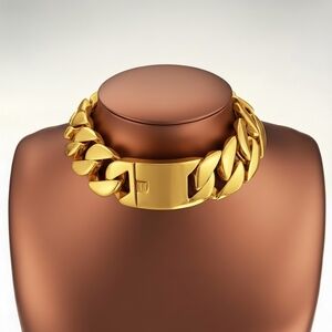 Gold Polished Stainless Steel Chunky Chainlink Necklace ▪︎ (316L)